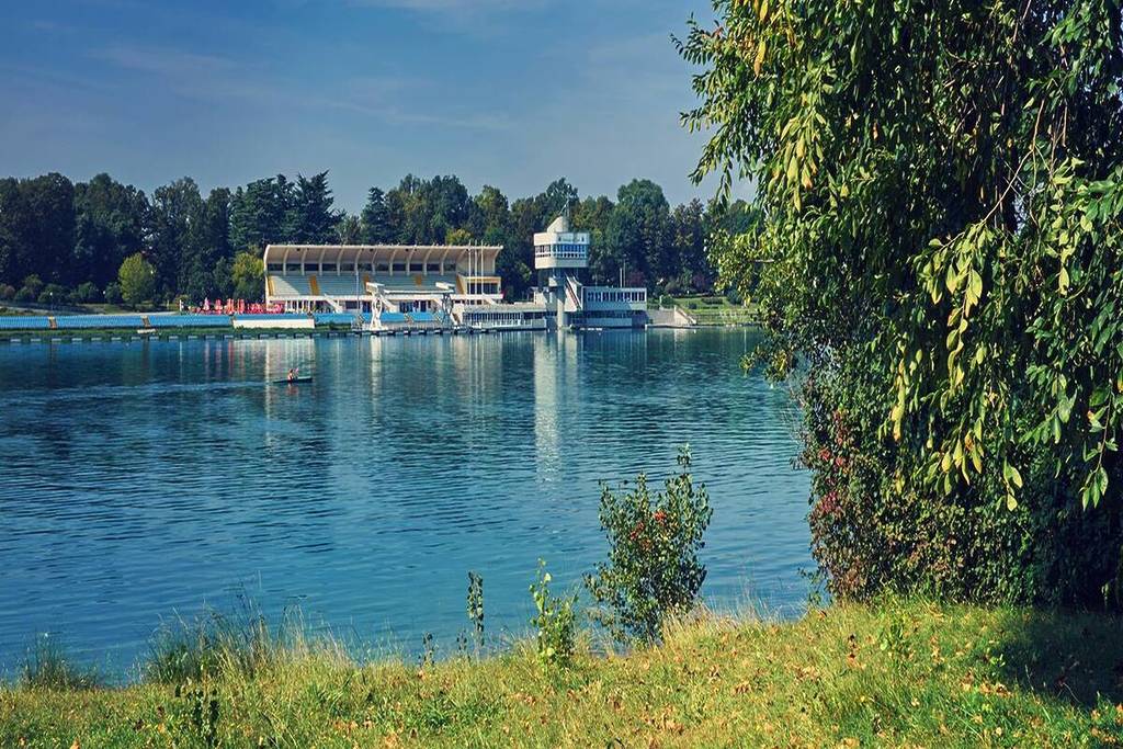 Vista aérea Idroscalo Milano